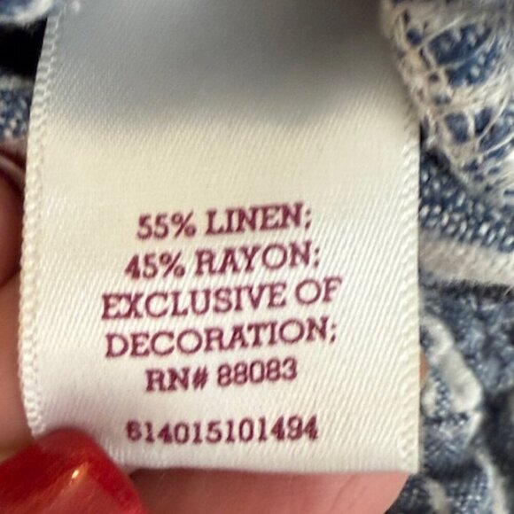 SO Striped Linen Blend Wide Leg Pants Women Med Coastal Beach Summer Lounge - Picture 7 of 12